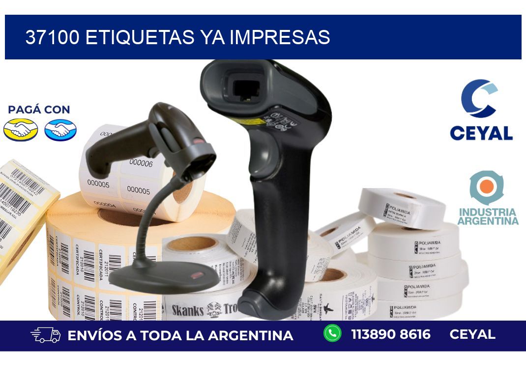 37100 ETIQUETAS YA IMPRESAS