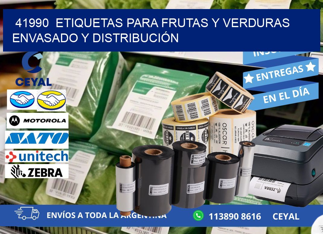 41990  ETIQUETAS PARA FRUTAS Y VERDURAS ENVASADO Y DISTRIBUCIÓN