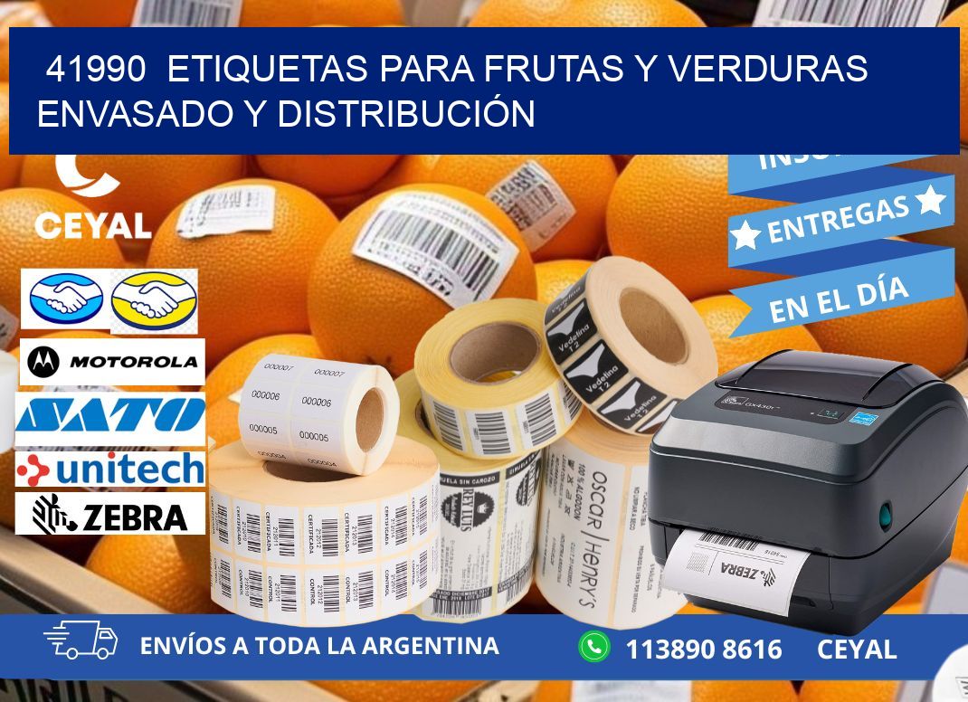 41990  ETIQUETAS PARA FRUTAS Y VERDURAS ENVASADO Y DISTRIBUCIÓN