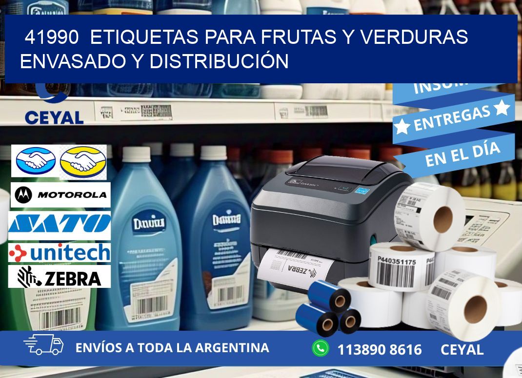 41990  ETIQUETAS PARA FRUTAS Y VERDURAS ENVASADO Y DISTRIBUCIÓN