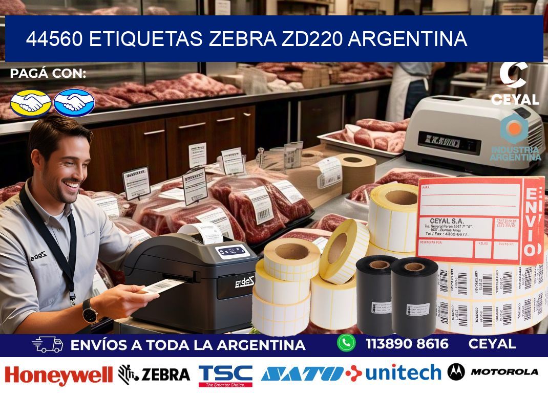 44560 etiquetas zebra zd220 argentina