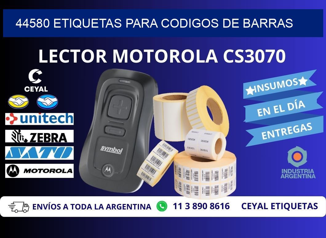 44580 ETIQUETAS PARA CODIGOS DE BARRAS