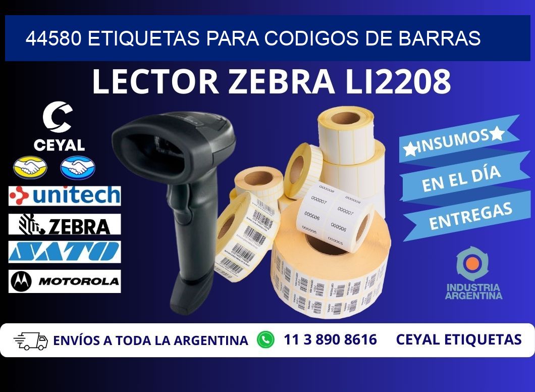 44580 ETIQUETAS PARA CODIGOS DE BARRAS