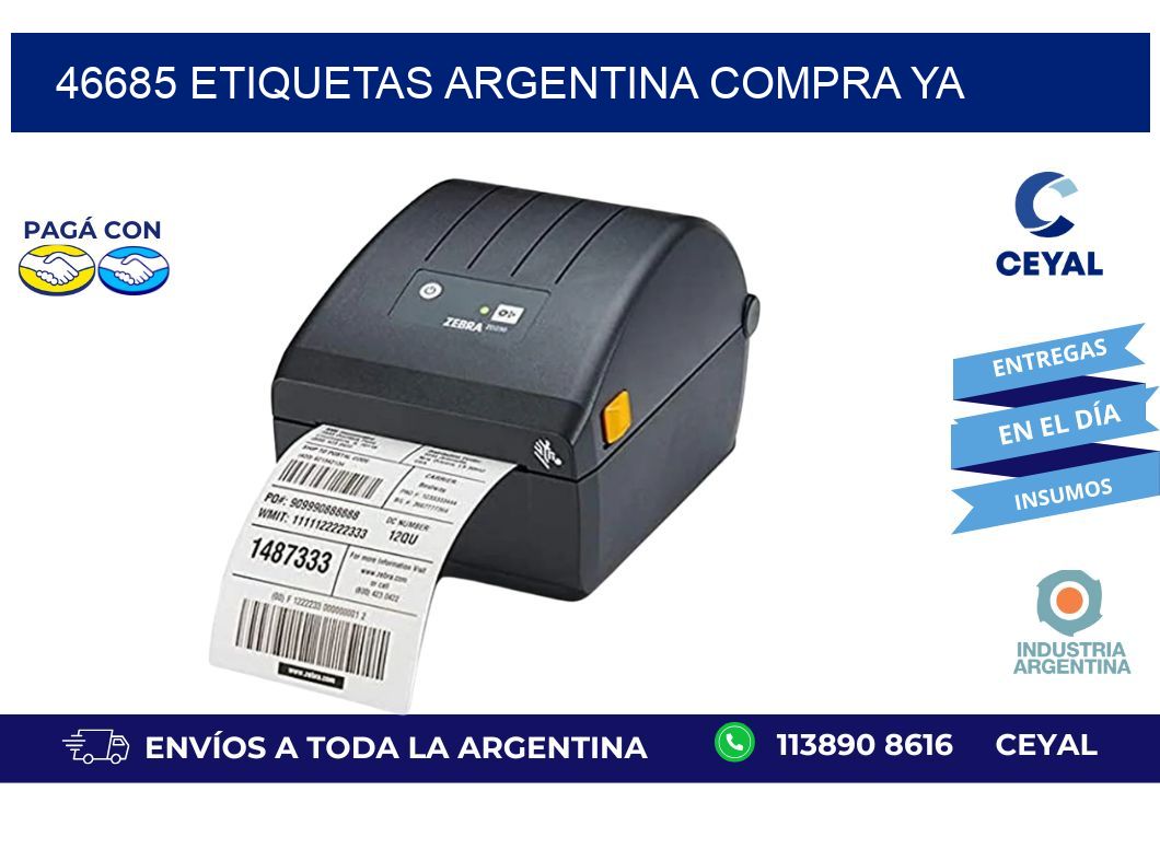 46685 etiquetas argentina COMPRA YA