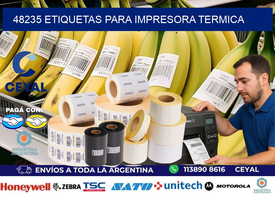 48235 ETIQUETAS PARA IMPRESORA TERMICA