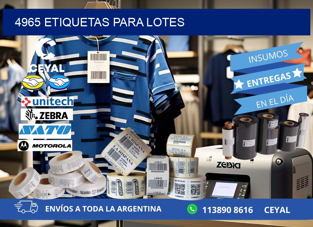 4965 ETIQUETAS PARA LOTES