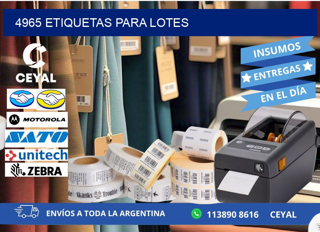 4965 ETIQUETAS PARA LOTES