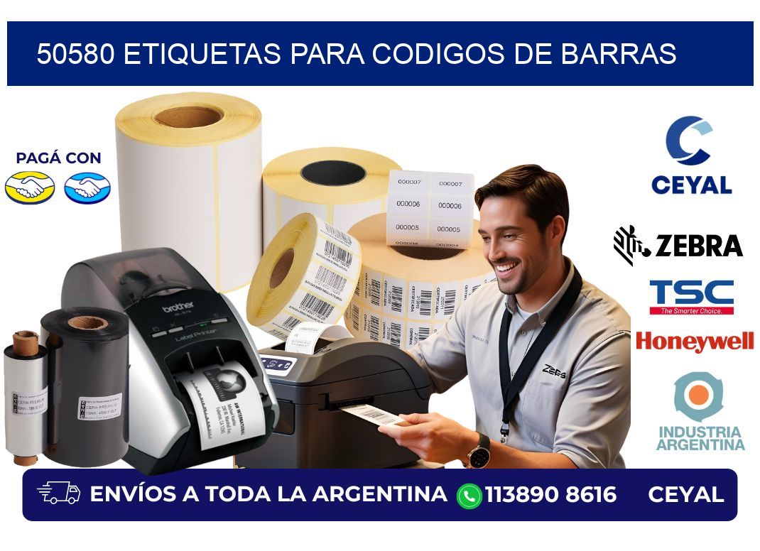 50580 ETIQUETAS PARA CODIGOS DE BARRAS