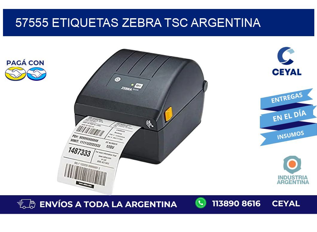 57555 etiquetas zebra tsc argentina
