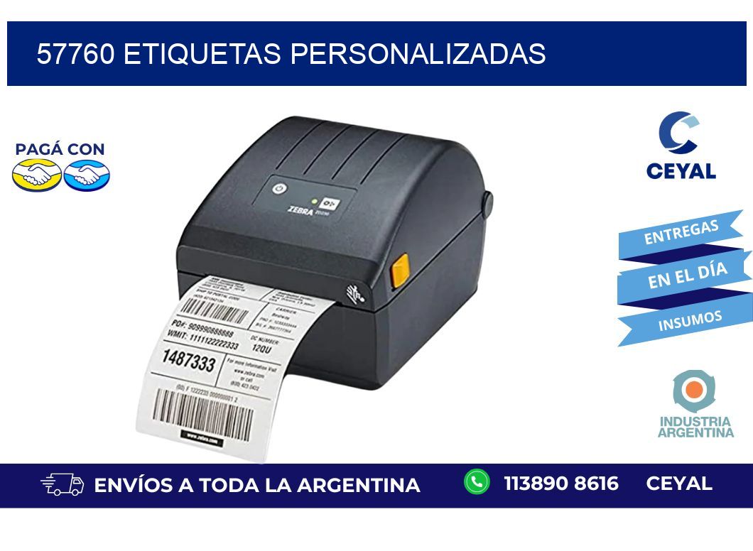 57760 ETIQUETAS PERSONALIZADAS
