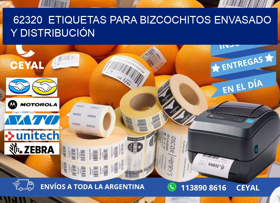 62320  ETIQUETAS PARA BIZCOCHITOS ENVASADO Y DISTRIBUCIÓN