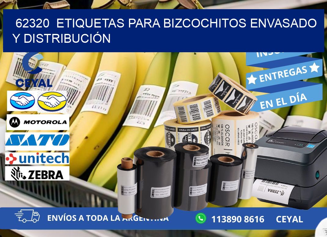 62320  ETIQUETAS PARA BIZCOCHITOS ENVASADO Y DISTRIBUCIÓN