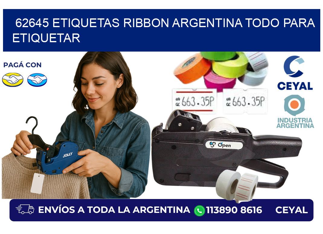 62645 etiquetas ribbon argentina TODO PARA ETIQUETAR