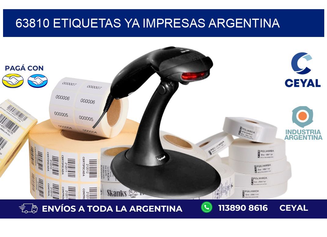 63810 ETIQUETAS YA IMPRESAS ARGENTINA