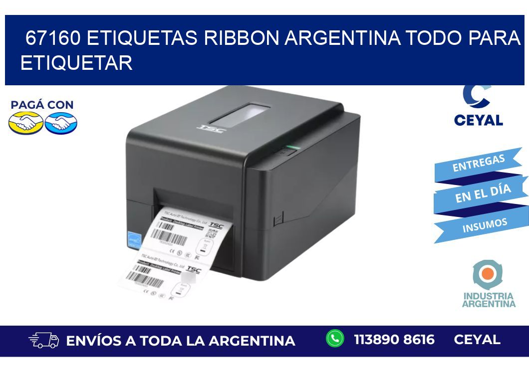 67160 etiquetas ribbon argentina TODO PARA ETIQUETAR