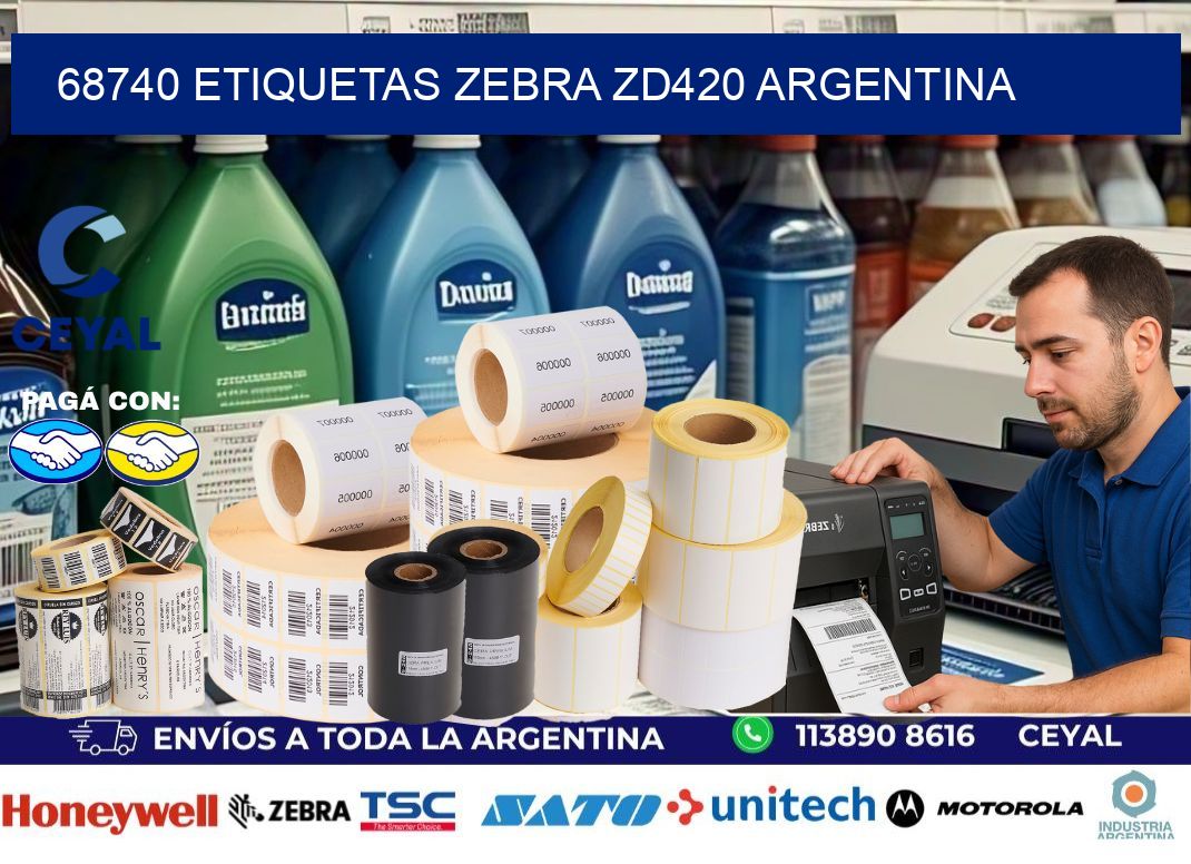 68740 etiquetas zebra zd420 argentina