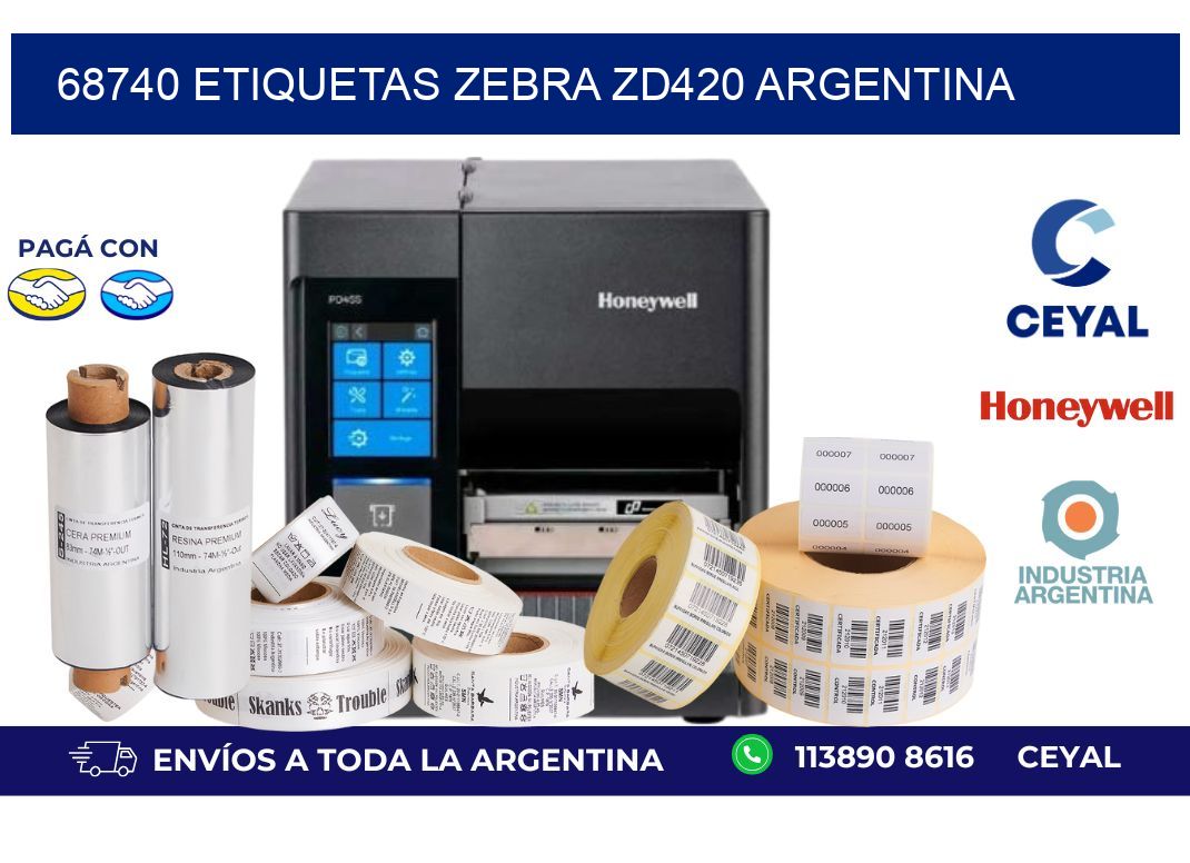 68740 etiquetas zebra zd420 argentina