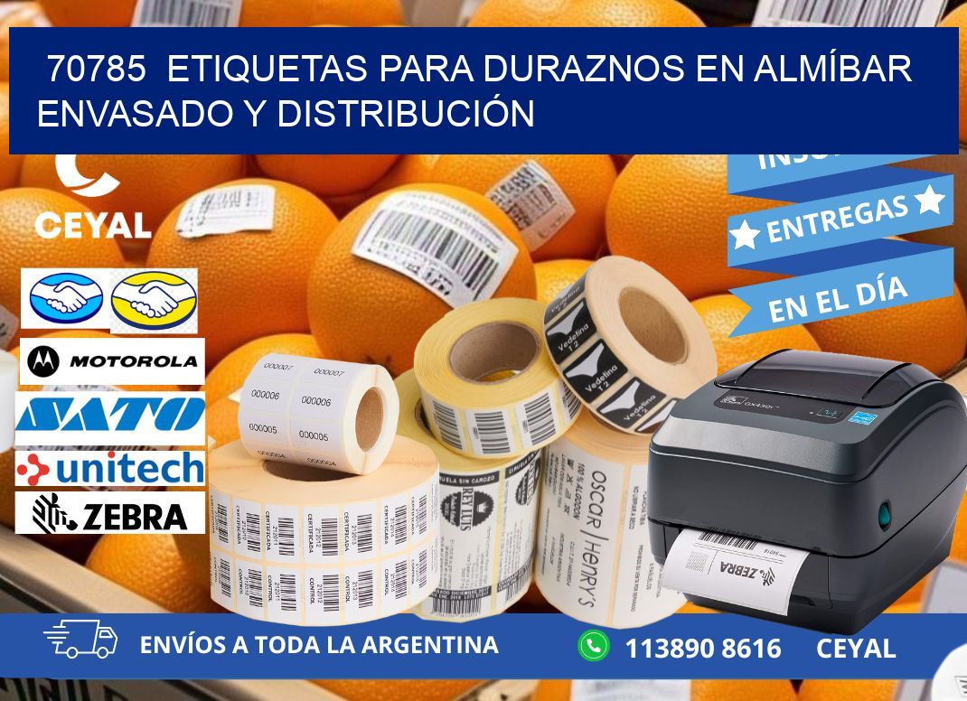 70785  ETIQUETAS PARA DURAZNOS EN ALMÍBAR ENVASADO Y DISTRIBUCIÓN