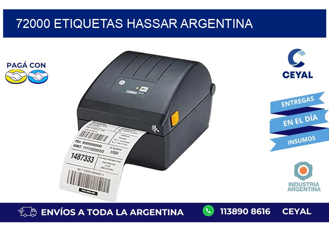 72000 etiquetas hassar argentina