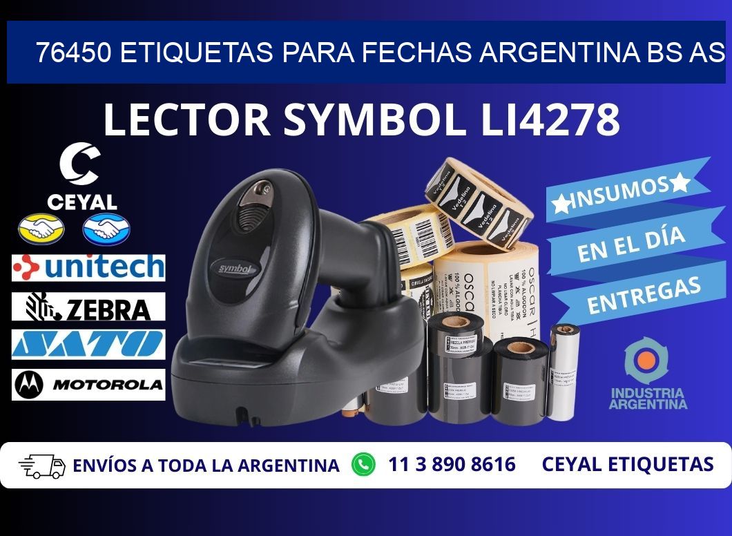 76450 ETIQUETAS PARA FECHAS ARGENTINA BS AS