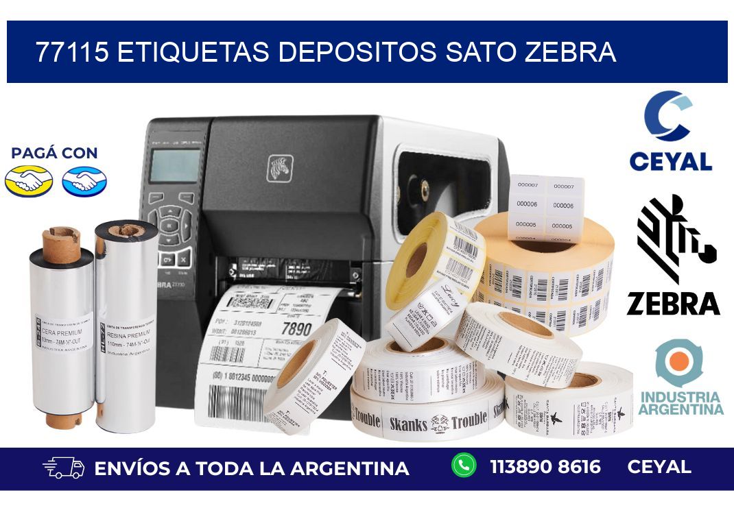 77115 ETIQUETAS DEPOSITOS SATO ZEBRA