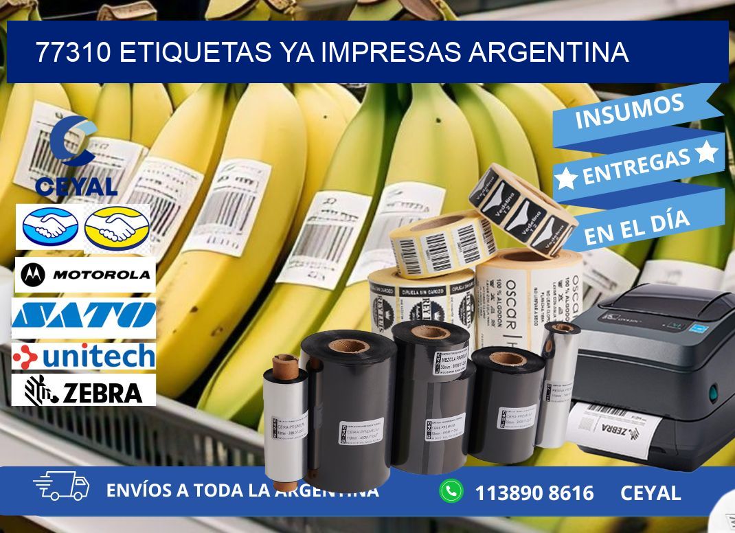 77310 ETIQUETAS YA IMPRESAS ARGENTINA