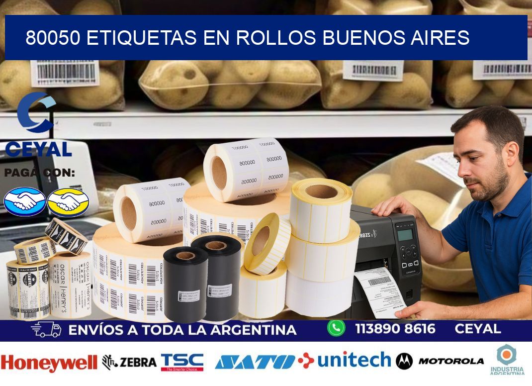 80050 ETIQUETAS EN ROLLOS BUENOS AIRES