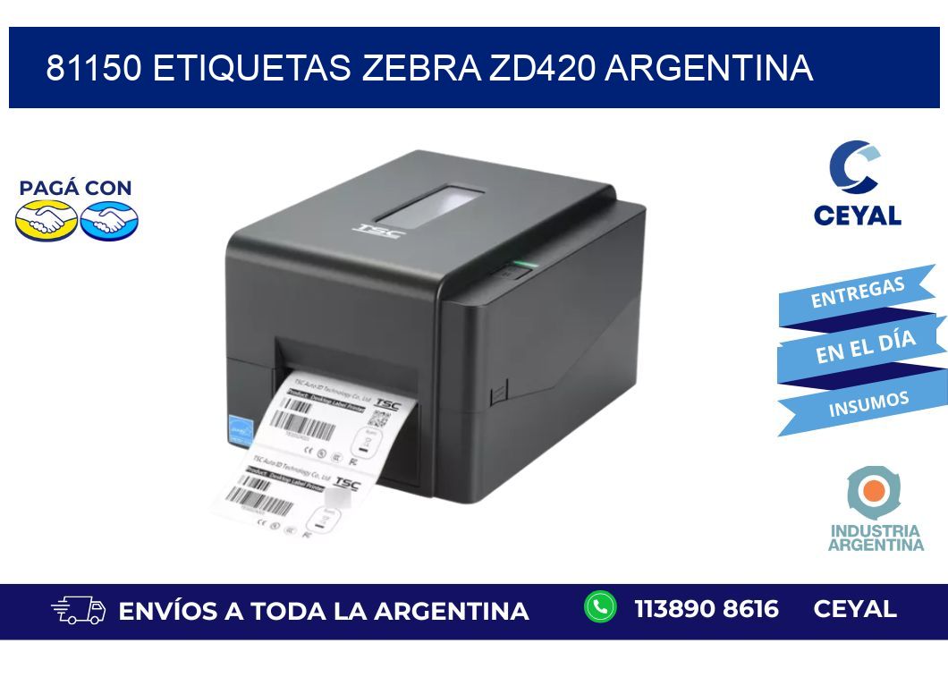 81150 etiquetas zebra zd420 argentina