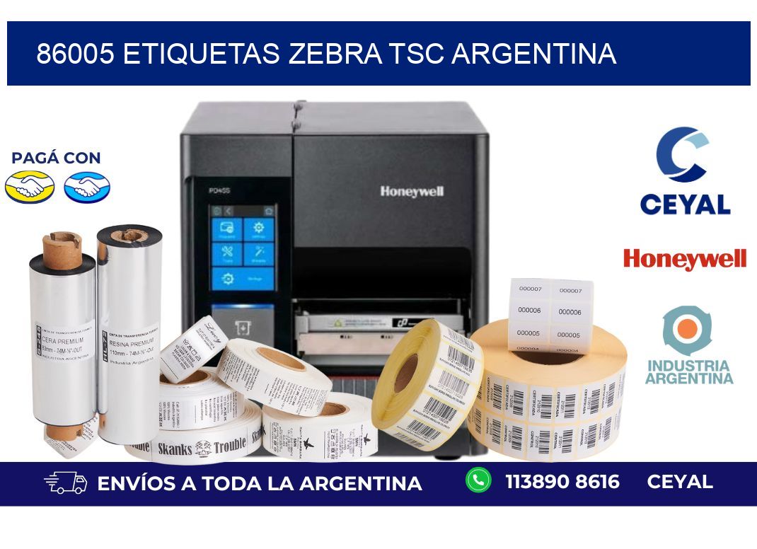 86005 etiquetas zebra tsc argentina