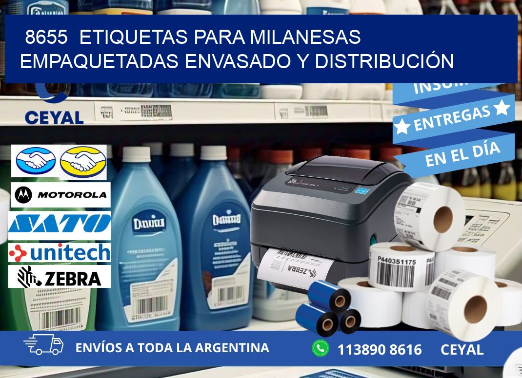 8655  ETIQUETAS PARA MILANESAS EMPAQUETADAS ENVASADO Y DISTRIBUCIÓN