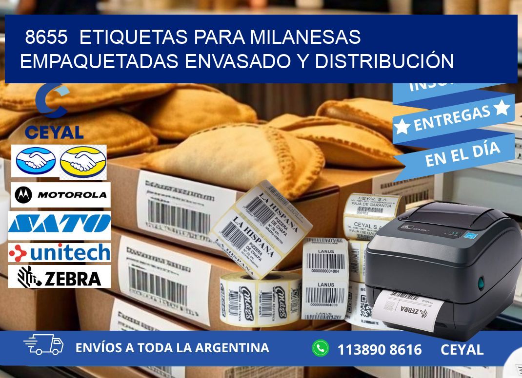 8655  ETIQUETAS PARA MILANESAS EMPAQUETADAS ENVASADO Y DISTRIBUCIÓN