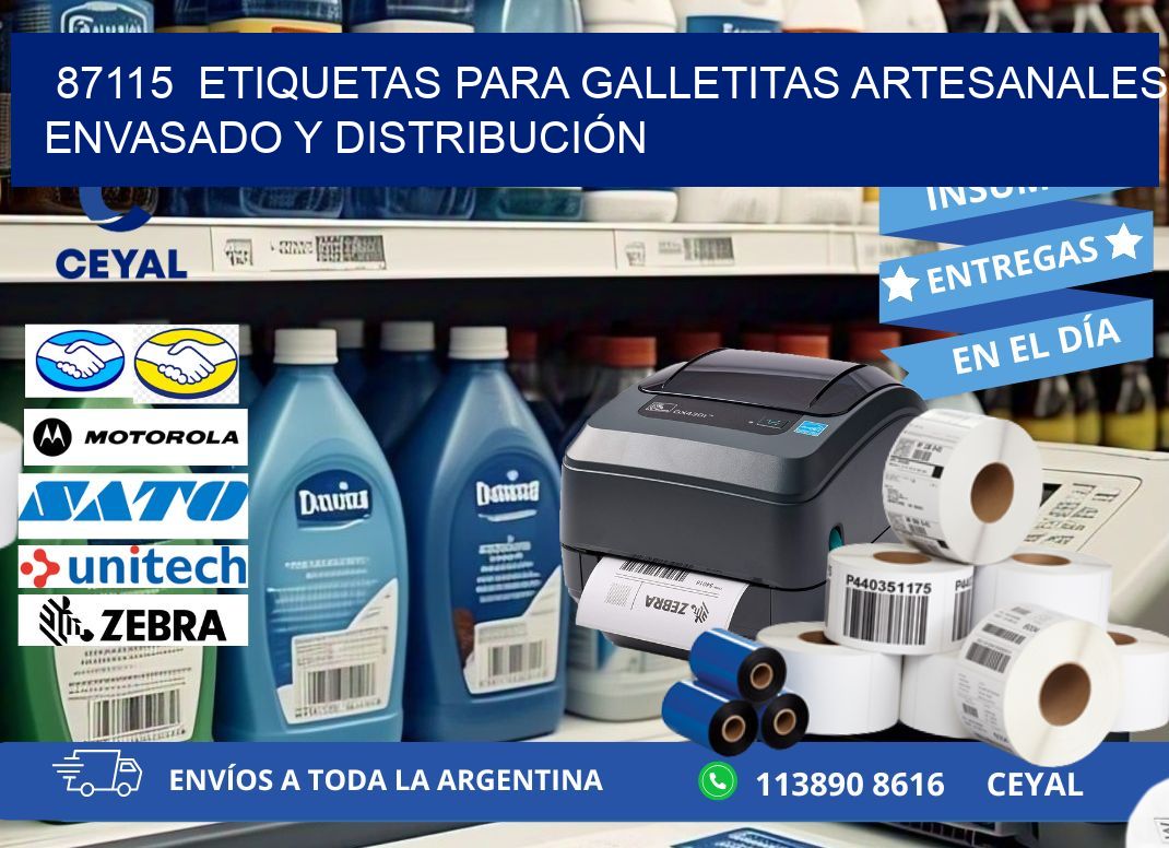87115 ETIQUETAS PARA GALLETITAS ARTESANALES ENVASADO Y DISTRIBUCIÓN