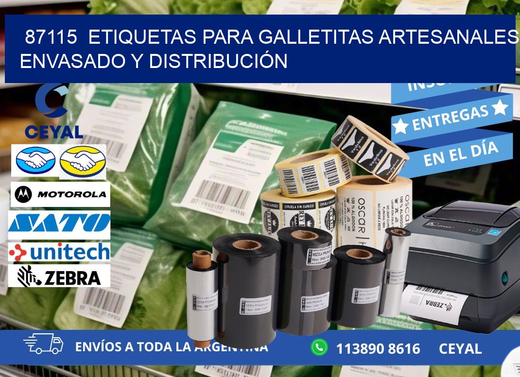 87115 ETIQUETAS PARA GALLETITAS ARTESANALES ENVASADO Y DISTRIBUCIÓN