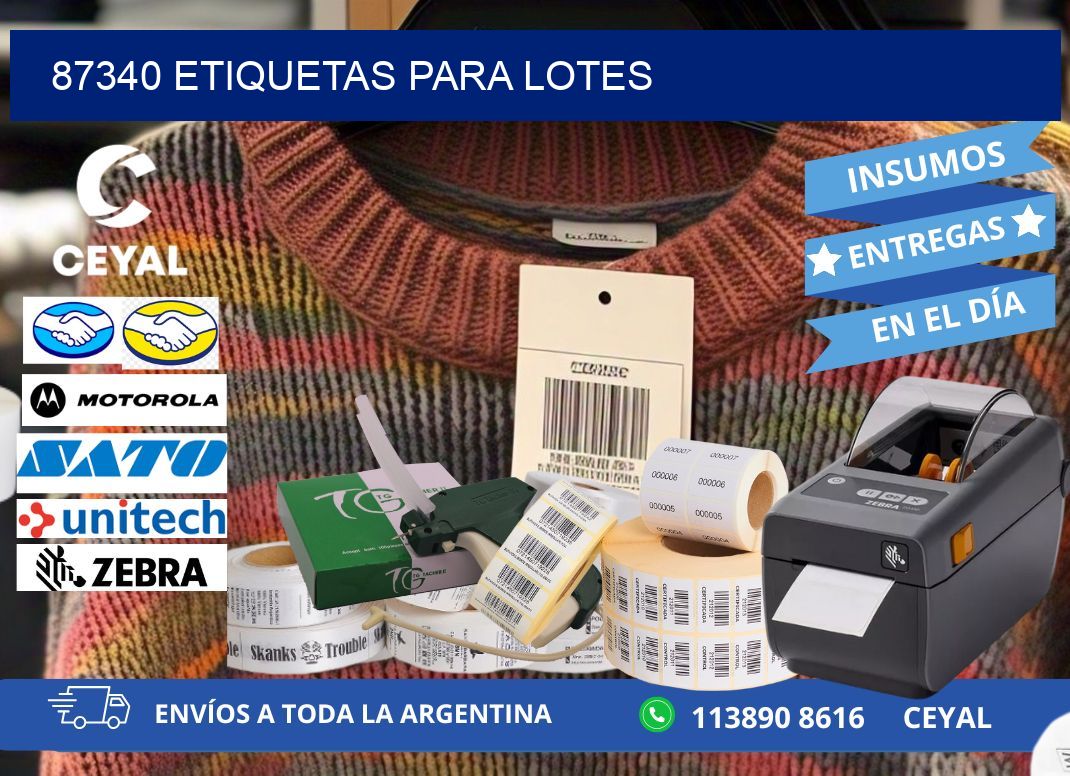 87340 ETIQUETAS PARA LOTES