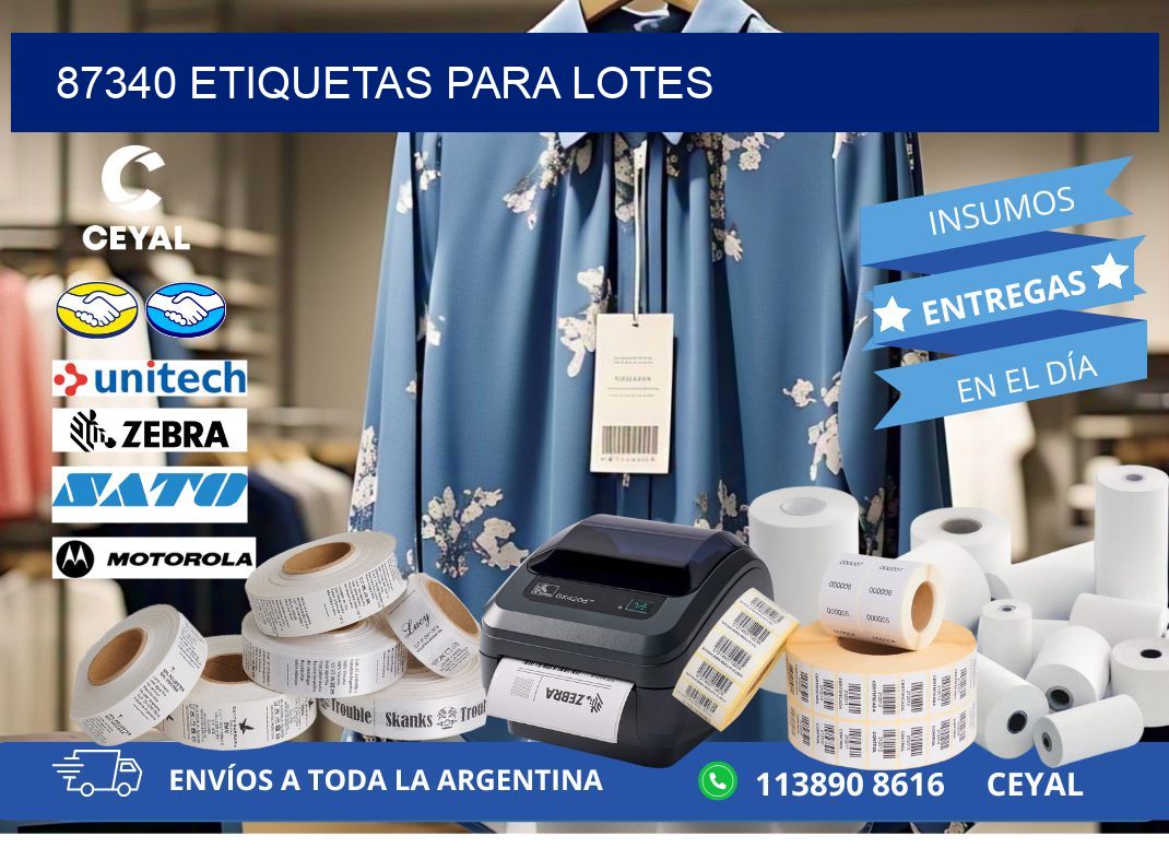 87340 ETIQUETAS PARA LOTES