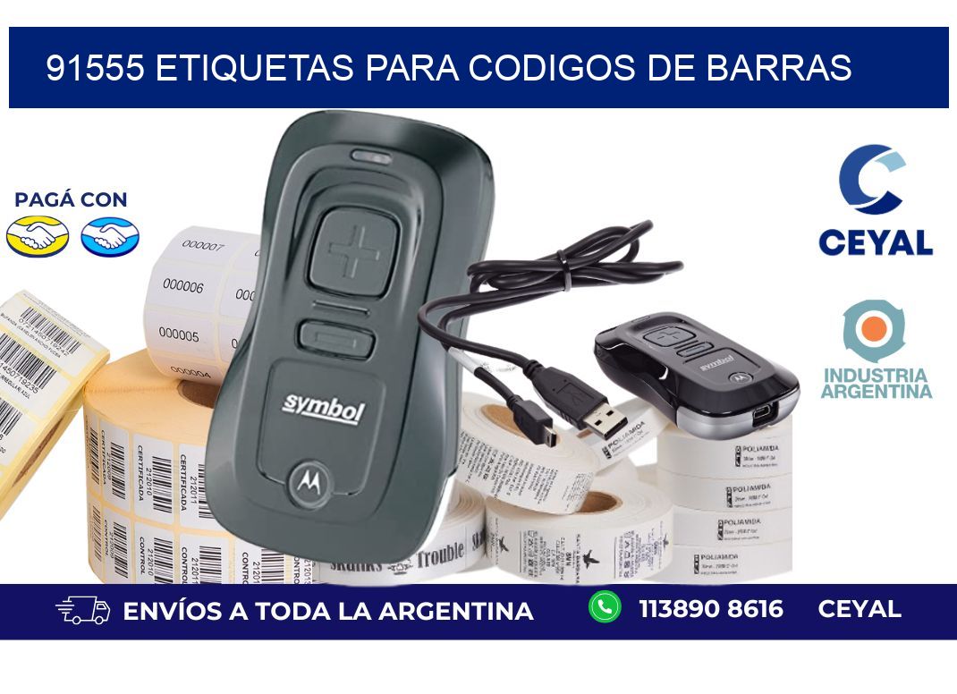91555 ETIQUETAS PARA CODIGOS DE BARRAS