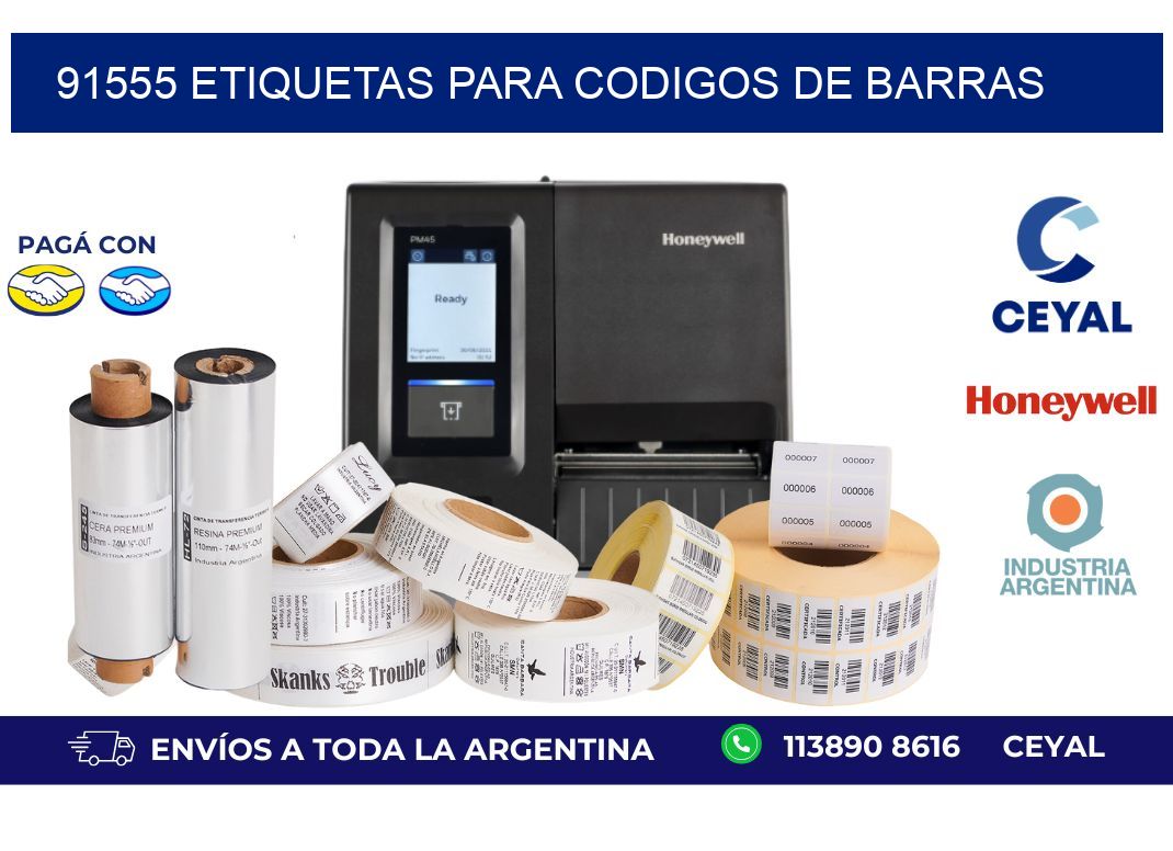 91555 ETIQUETAS PARA CODIGOS DE BARRAS