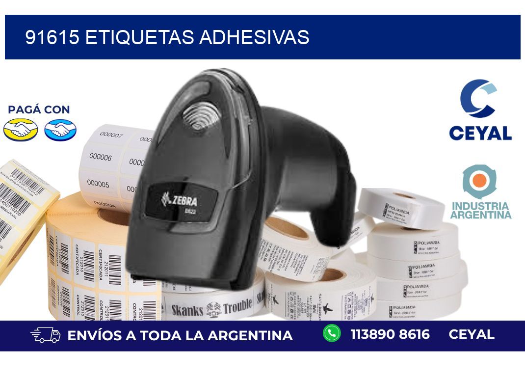 91615 ETIQUETAS ADHESIVAS