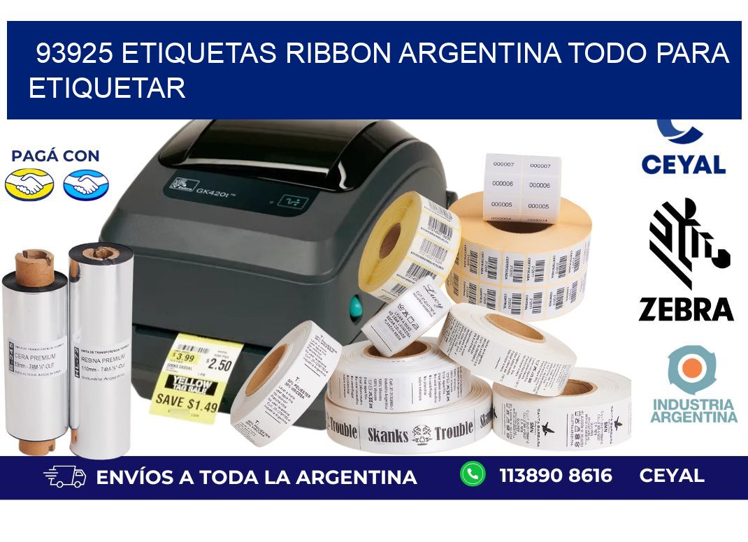 93925 etiquetas ribbon argentina TODO PARA ETIQUETAR