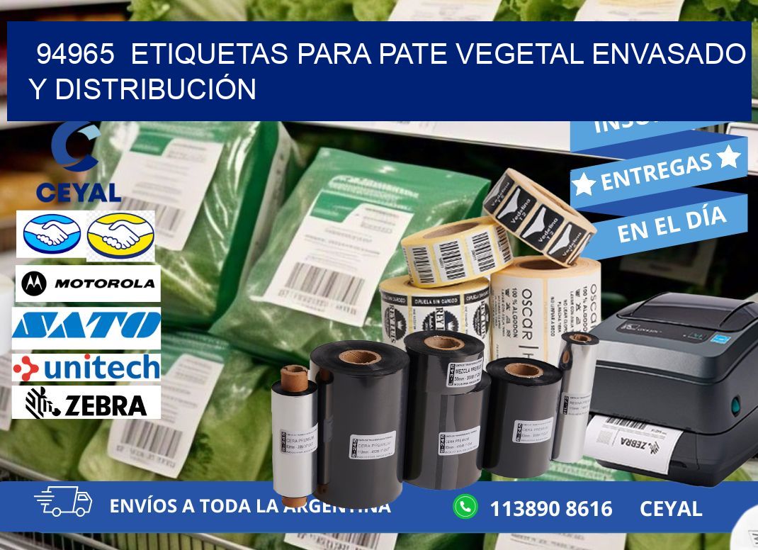 94965  ETIQUETAS PARA PATE VEGETAL ENVASADO Y DISTRIBUCIÓN