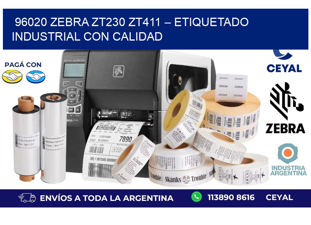 96020 Zebra ZT230 ZT411 – Etiquetado Industrial con Calidad