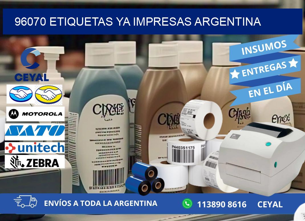 96070 ETIQUETAS YA IMPRESAS ARGENTINA