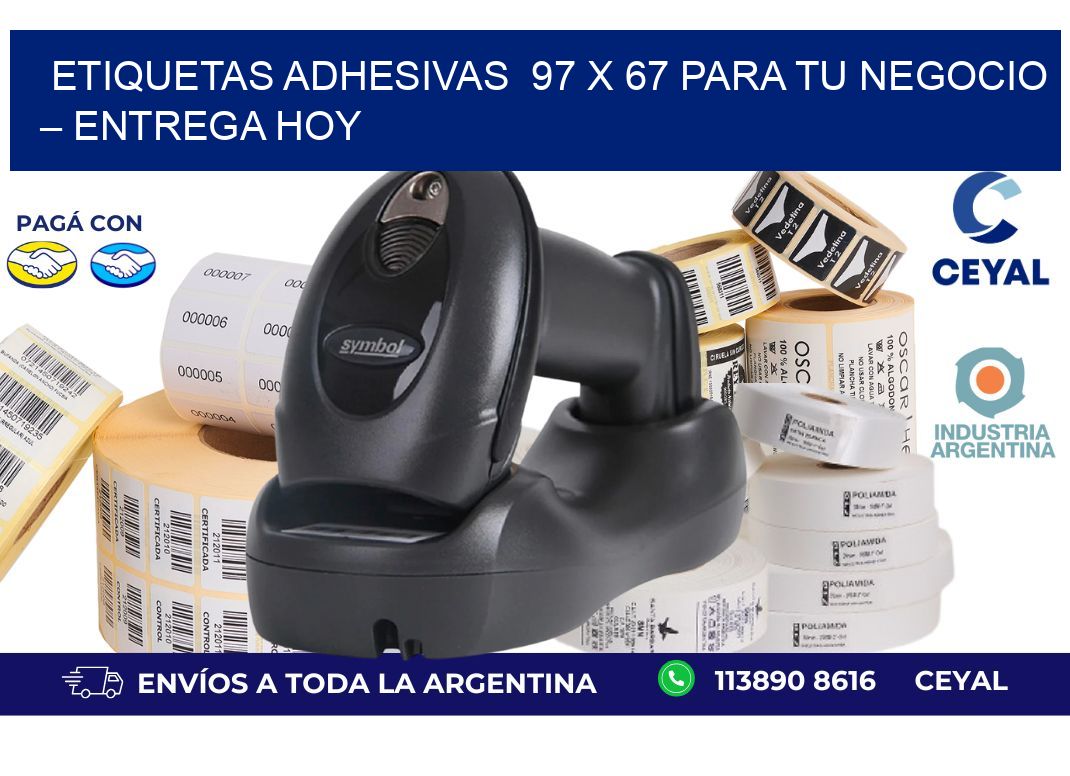 Etiquetas Adhesivas  97 x 67 para Tu Negocio – Entrega Hoy