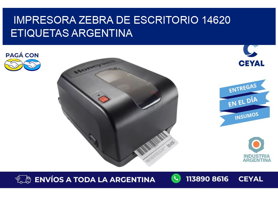Impresora zebra de escritorio 14620 etiquetas argentina