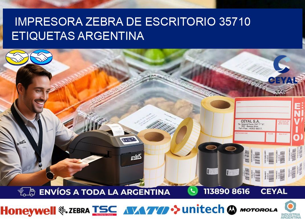 Impresora zebra de escritorio 35710 etiquetas argentina