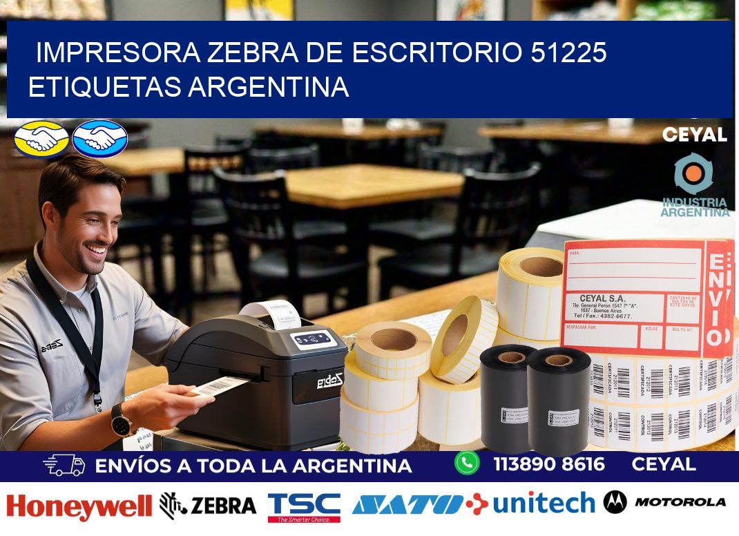 Impresora zebra de escritorio 51225 etiquetas argentina