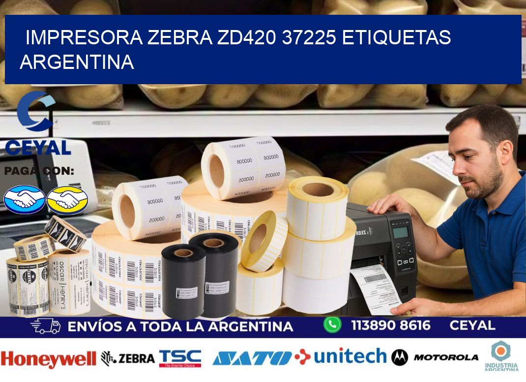 Impresora zebra zd420 37225 etiquetas argentina