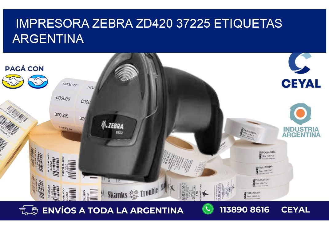 Impresora zebra zd420 37225 etiquetas argentina