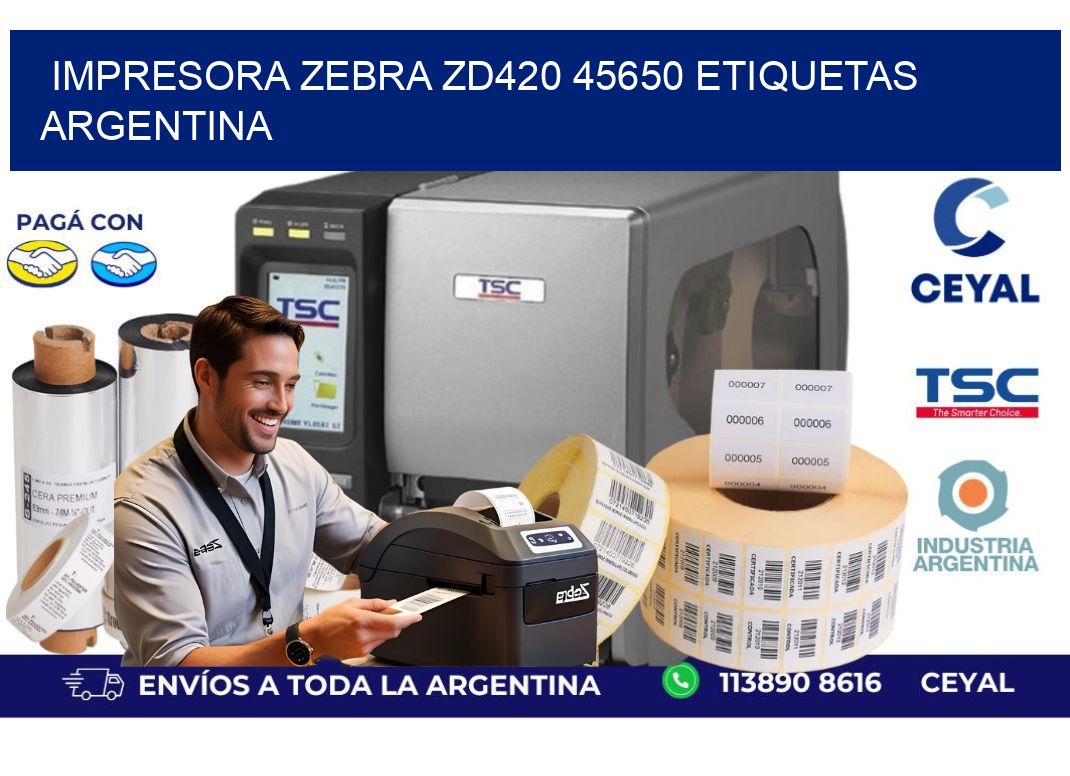 Impresora zebra zd420 45650 etiquetas argentina