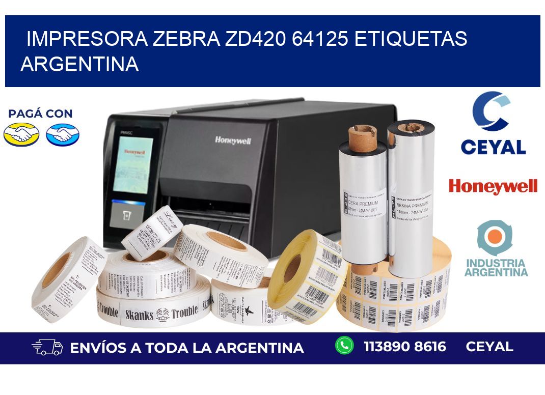Impresora zebra zd420 64125 etiquetas argentina